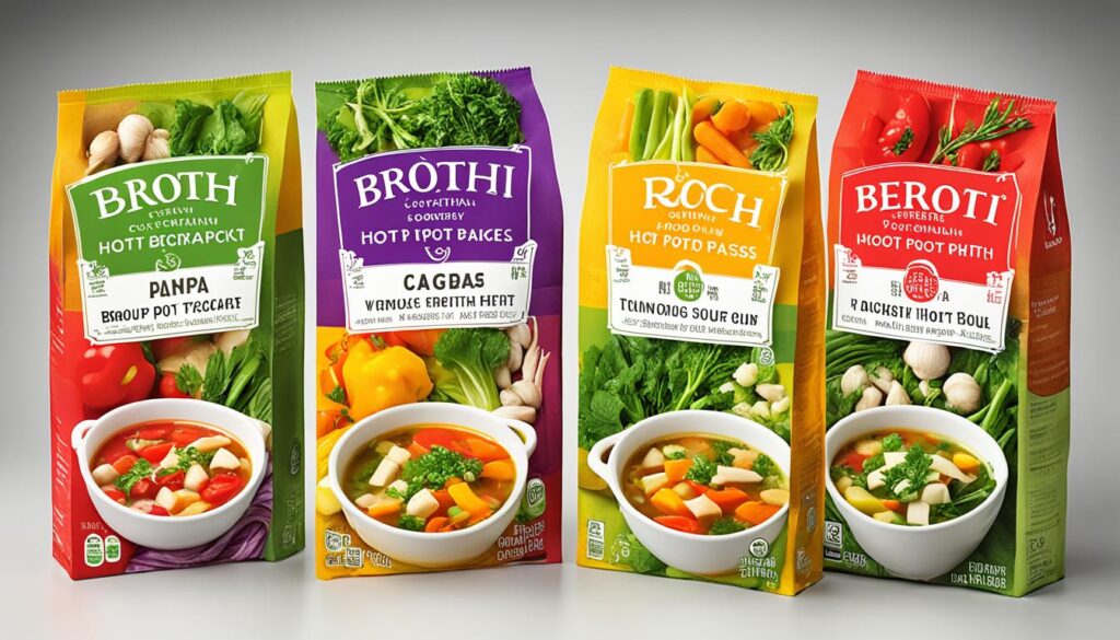 Vegetarian Hot Pot Broth Packet and Hot Pot Soup Base Packets