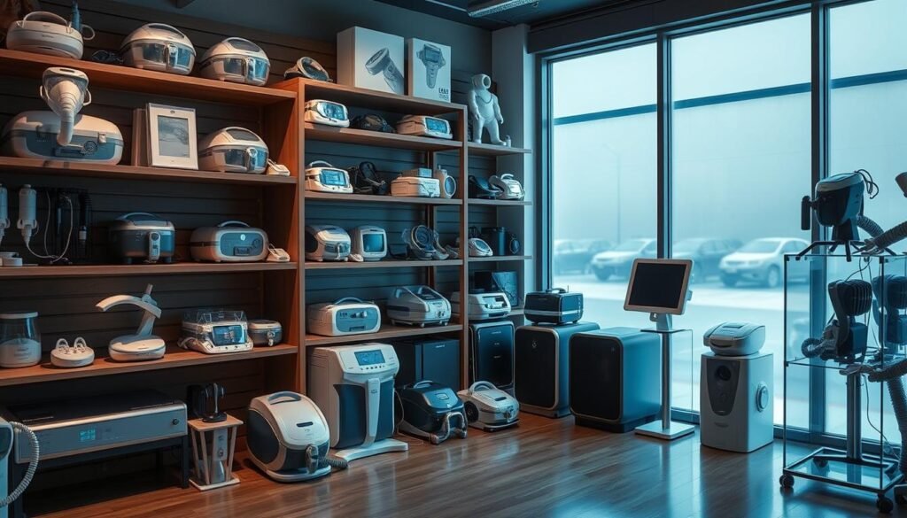 圖片：雅蘭睡眠呼吸機專門店的產品展示