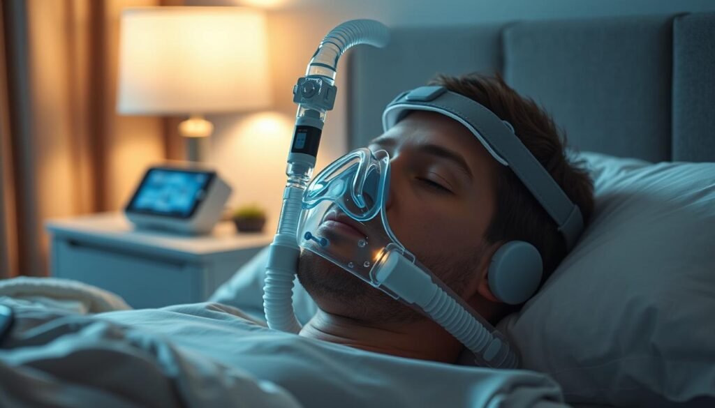 生成一張睡眠呼吸機的圖片